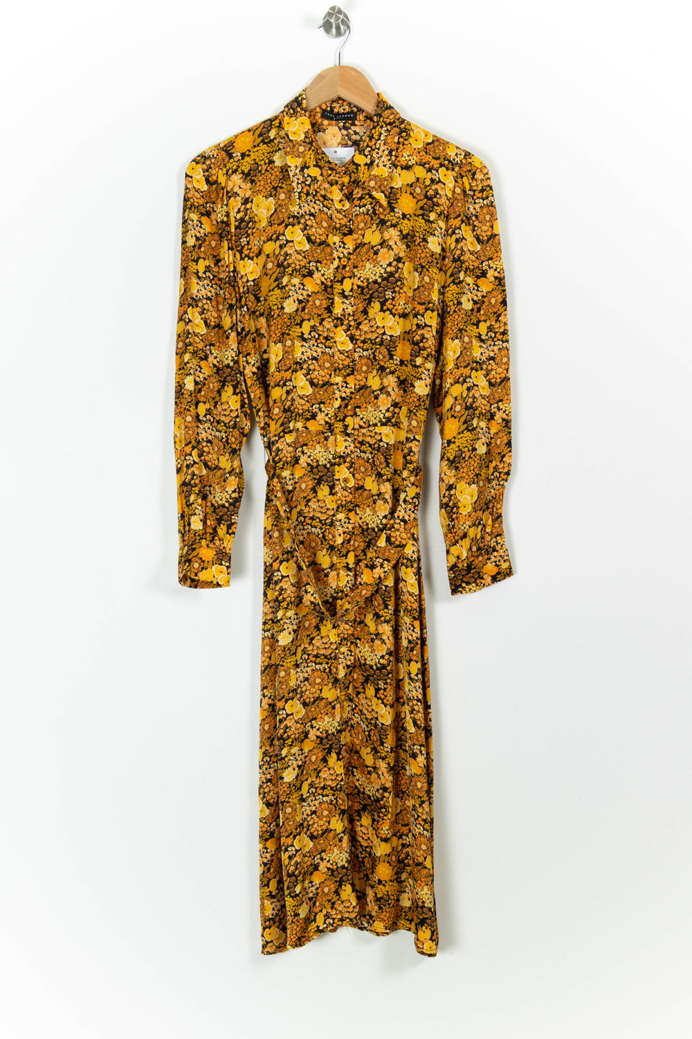 Robe Longue Jaune et Marron - Taille M/38 de la marque Tara Jarmon | PARAD99348 - Vendu par Paradigme - Image 2
