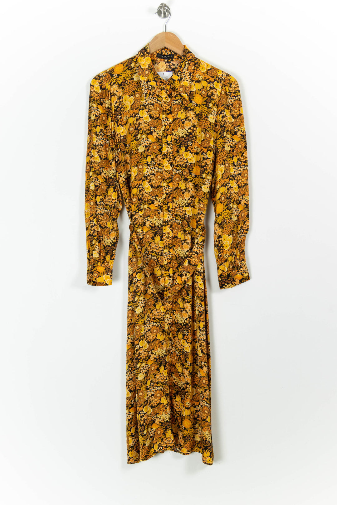 Robe Longue Jaune et Marron - Taille M/38 de la marque Tara Jarmon | PARAD99348 - Vendu par Paradigme - Image 2