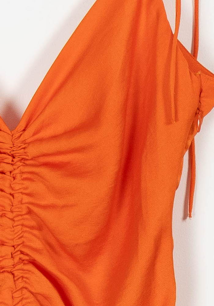Robe Longue Orange - Taille XL/42 de la marque Sandro | PARAD99351 - Vendu par Paradigme - Image 3