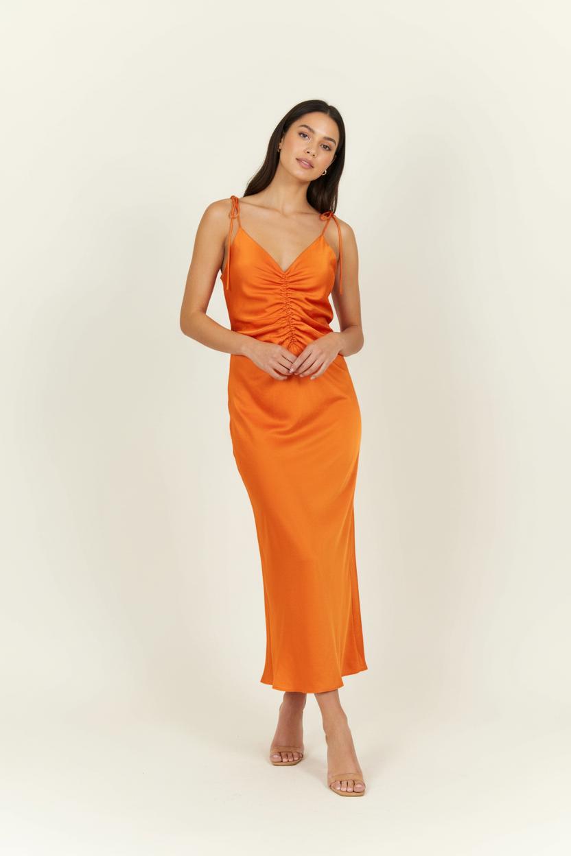 Robe Longue Orange - Taille XL/42 de la marque Sandro | PARAD99351 - Vendu par Paradigme - Image 1