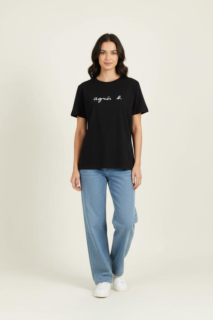Tee-shirt Noir - Taille L/40 de la marque Agnès b. | PARAD99359 - Vendu par Paradigme - Image 1