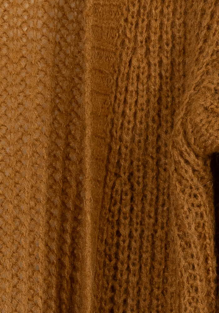Cardigan Marron - Taille S/36 de la marque La Fée Maraboutée | PARAD99364 - Vendu par Paradigme - Image 3