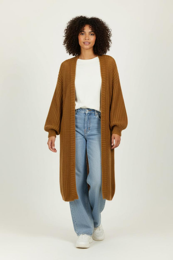 Cardigan Marron - Taille S/36 de la marque La Fée Maraboutée | PARAD99364 - Vendu par Paradigme - Image 1