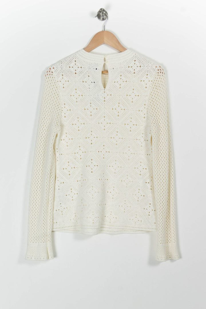 Pull Blanc - Taille M/38 de la marque Claudie Pierlot | PARAD99372 - Vendu par Paradigme - Image 4