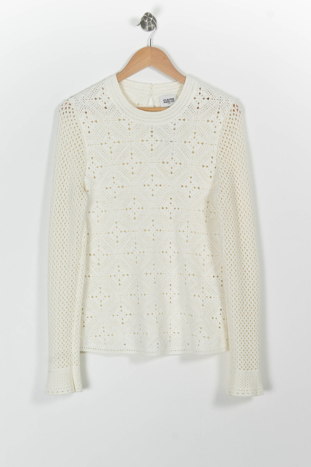 Pull Blanc - Taille M/38 de la marque Claudie Pierlot | PARAD99372 - Vendu par Paradigme - Image 2