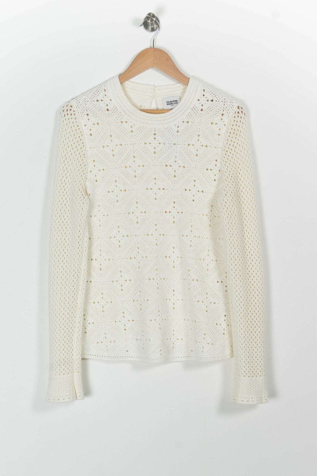 Pull Blanc - Taille M/38 de la marque Claudie Pierlot | PARAD99372 - Vendu par Paradigme - Image 2