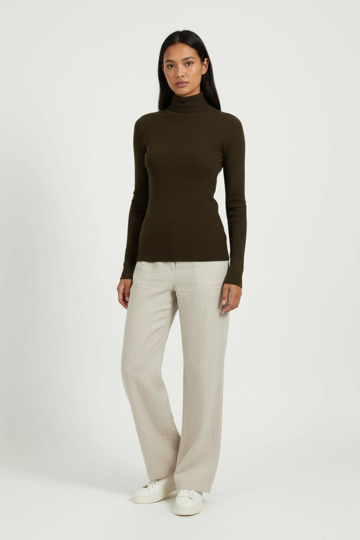 Pull Col Roulé Marron - Taille XS/34 de la marque Kookai | PARAD99381 - Vendu par Paradigme - Image 1