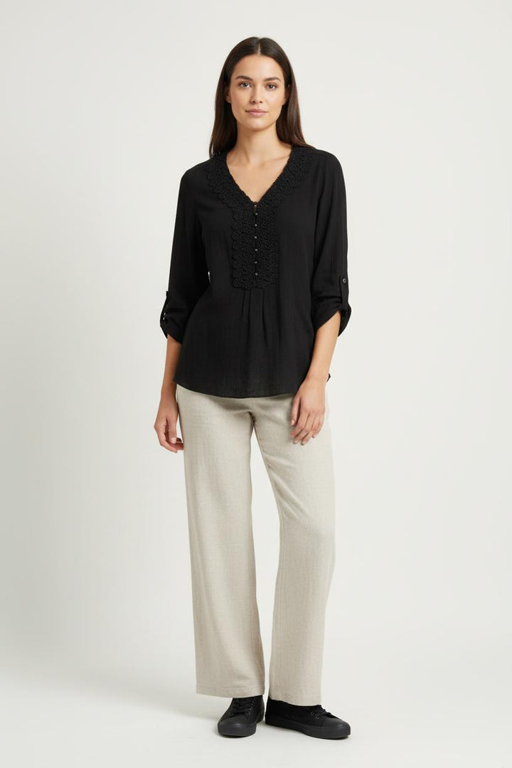 Blouse Noire - Taille L/40 de la marque Caroll | PARAD99384 - Vendu par Paradigme - Image 1