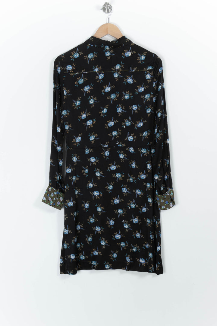 Robe Chemise Noire et Bleue - Taille M/38 de la marque Sandro | PARAD99385 - Vendu par Paradigme - Image 4