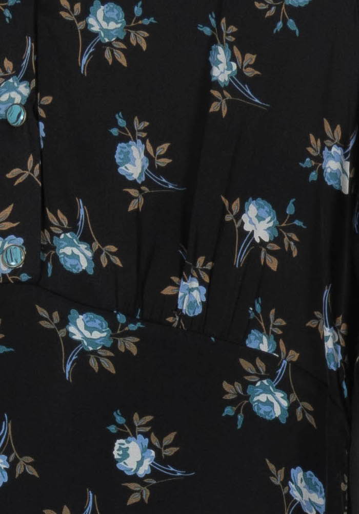 Robe Chemise Noire et Bleue - Taille M/38 de la marque Sandro | PARAD99385 - Vendu par Paradigme - Image 3