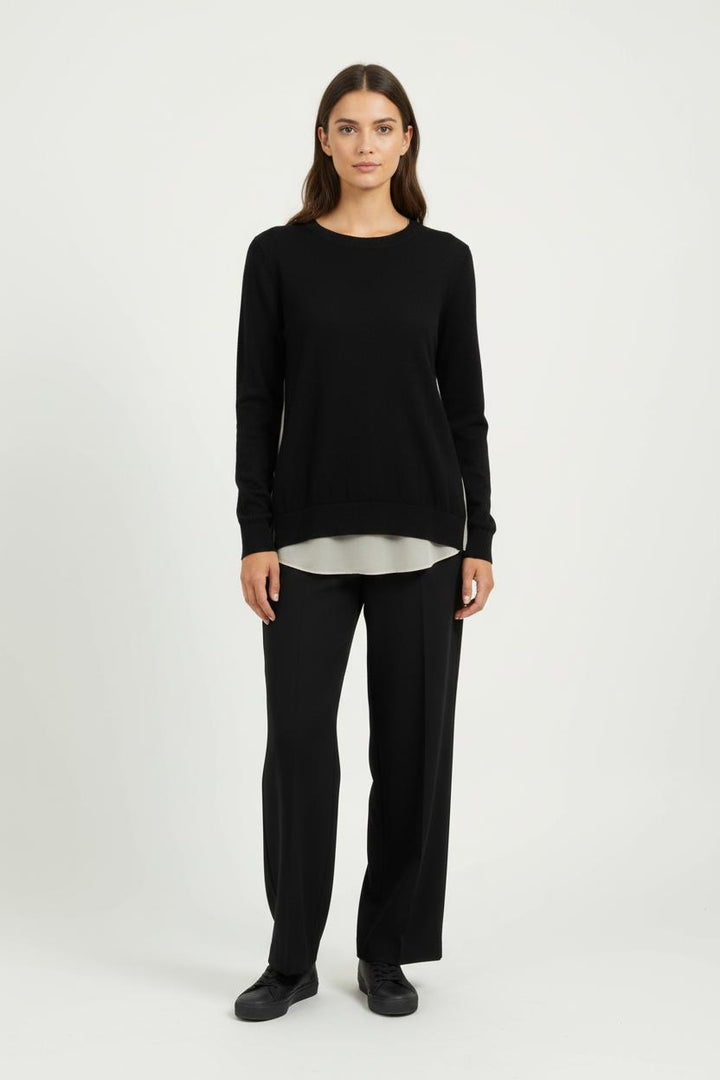 Pull Noir et Beige - Taille S/36 de la marque Sandro | PARAD99386 - Vendu par Paradigme - Image 1