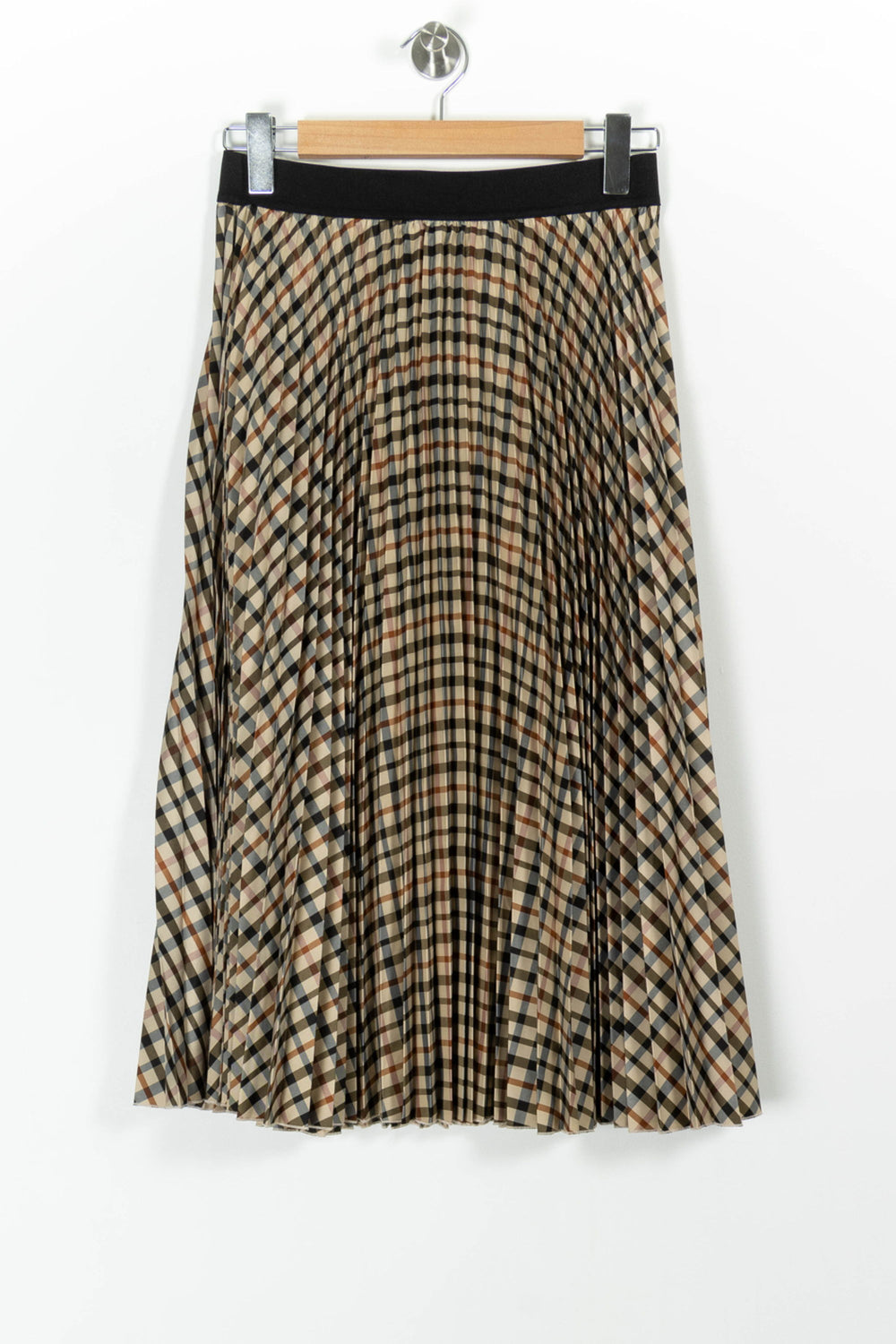 Jupe Plissée Marron et Noir - Taille M/38 de la marque Maje | PARAD99394 - Vendu par Paradigme - Image 2