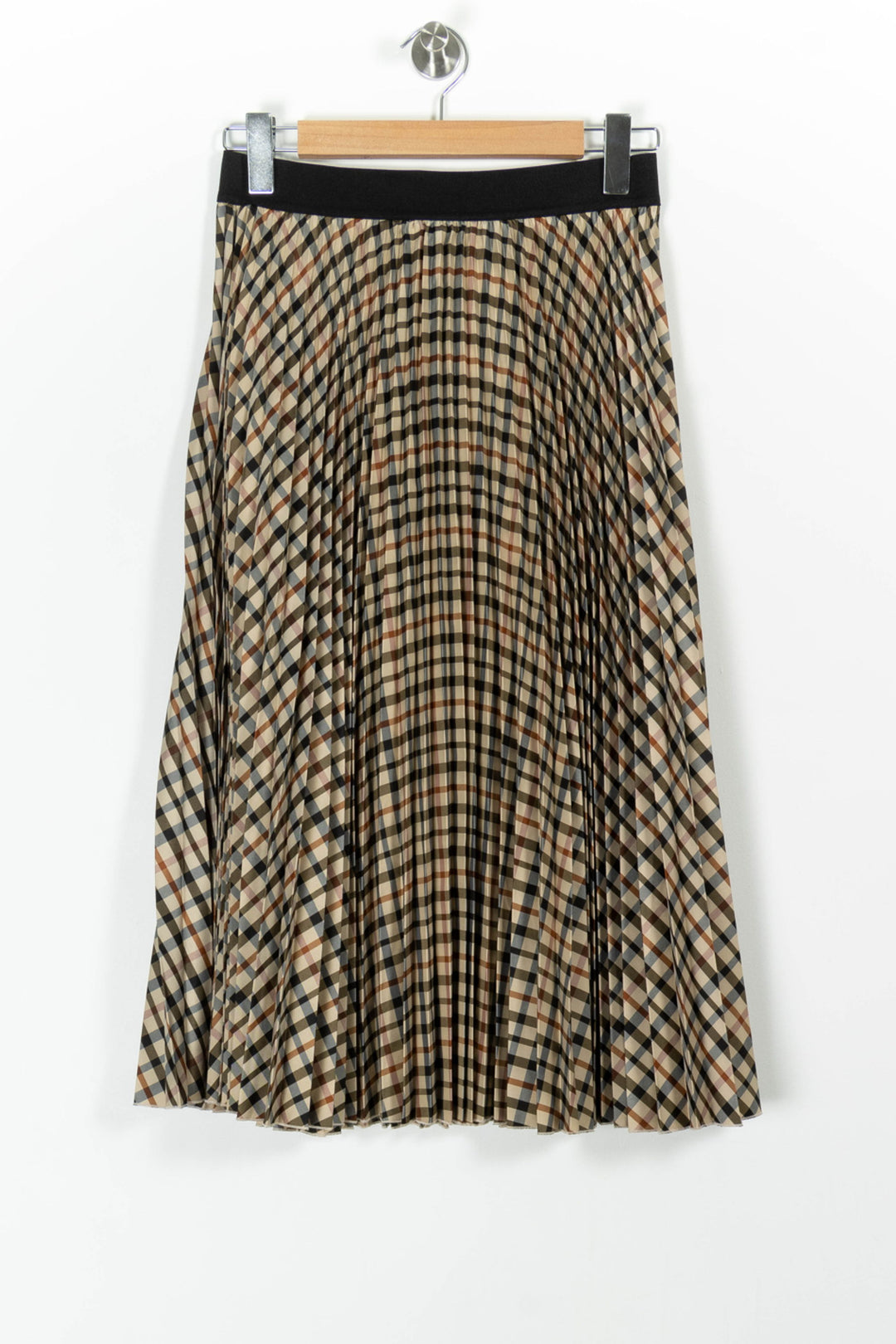 Jupe Plissée Marron et Noir - Taille M/38 de la marque Maje | PARAD99394 - Vendu par Paradigme - Image 2