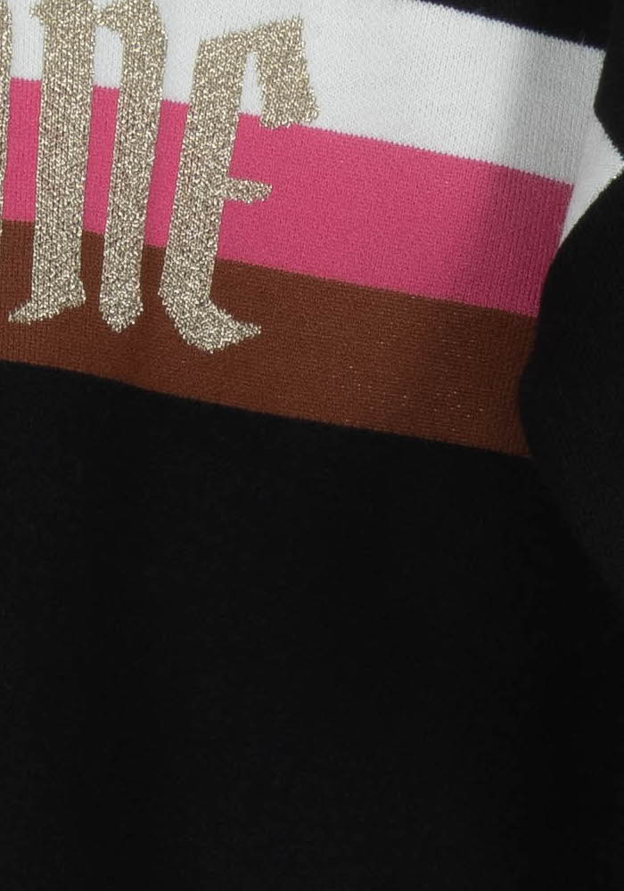 Sweat Noir blanc rose et marron - Taille S/36 de la marque Suncoo | PARAD99395 - Vendu par Paradigme - Image 3