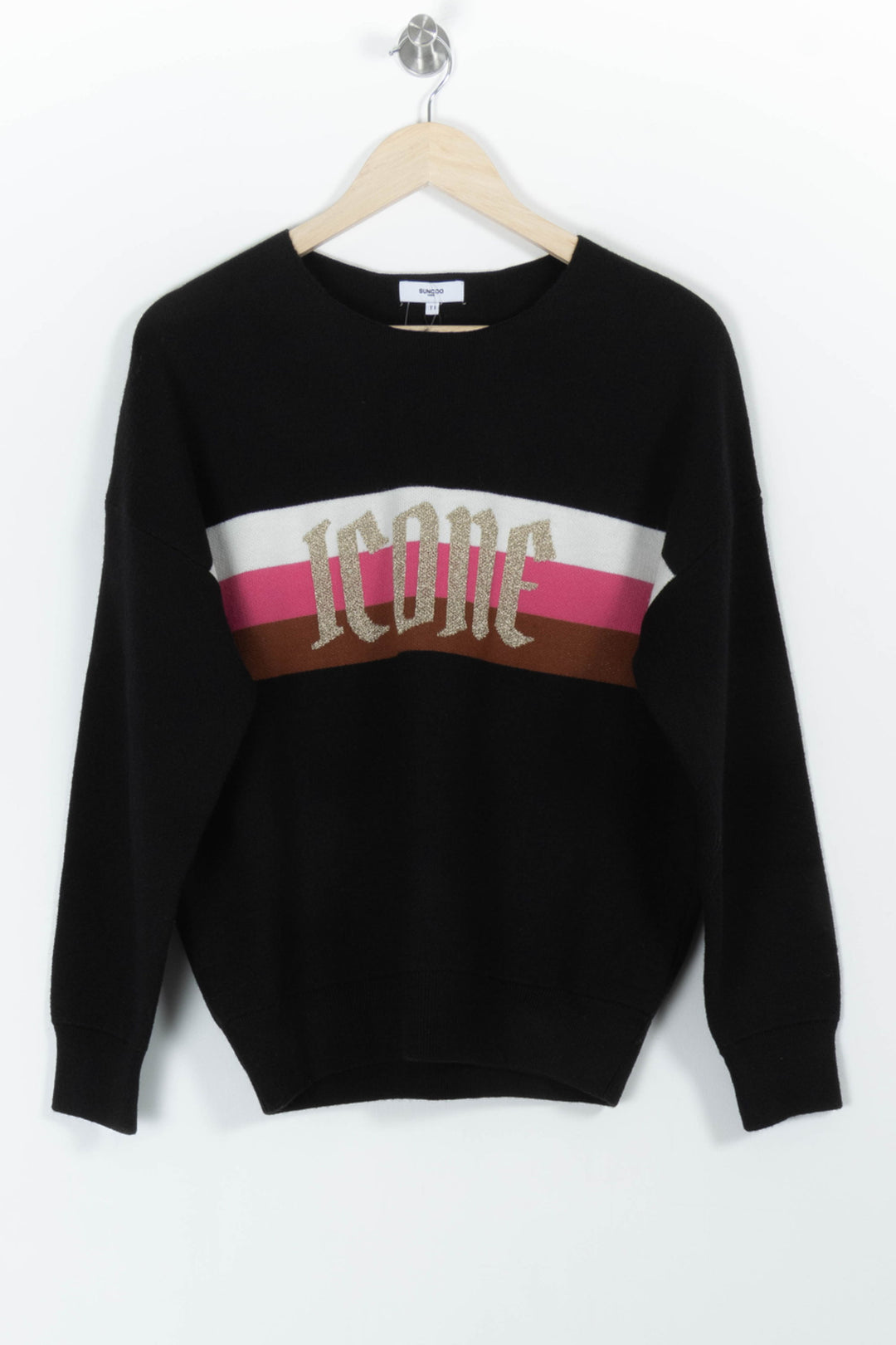 Sweat Noir blanc rose et marron - Taille S/36 de la marque Suncoo | PARAD99395 - Vendu par Paradigme - Image 2