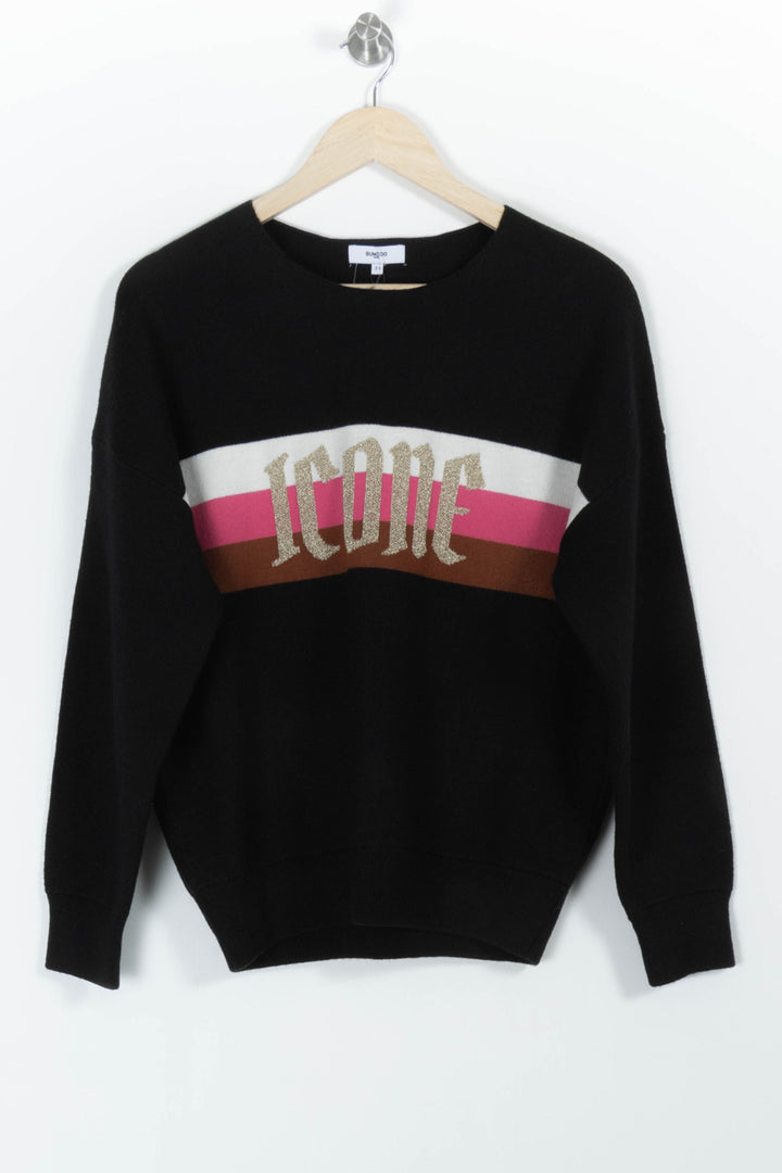 Sweat Noir blanc rose et marron - Taille S/36 de la marque Suncoo | PARAD99395 - Vendu par Paradigme - Image 2