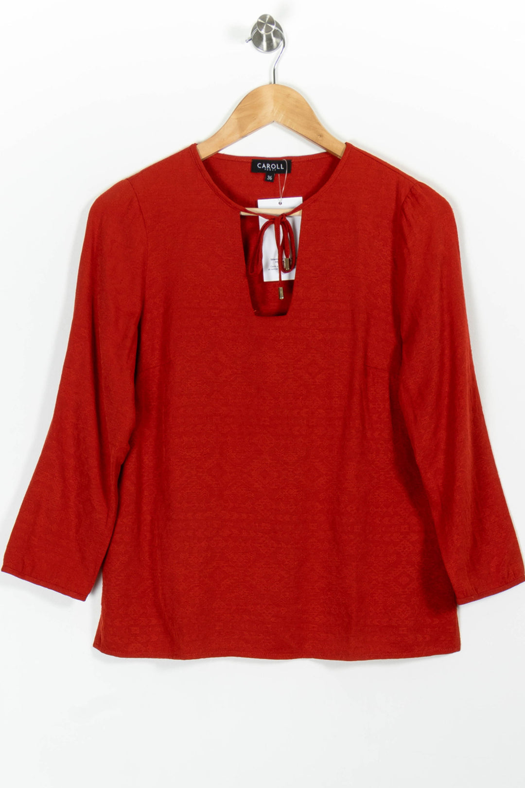 Blouse Rouge - Taille S/36 de la marque Caroll | PARAD99398 - Vendu par Paradigme - Image 2