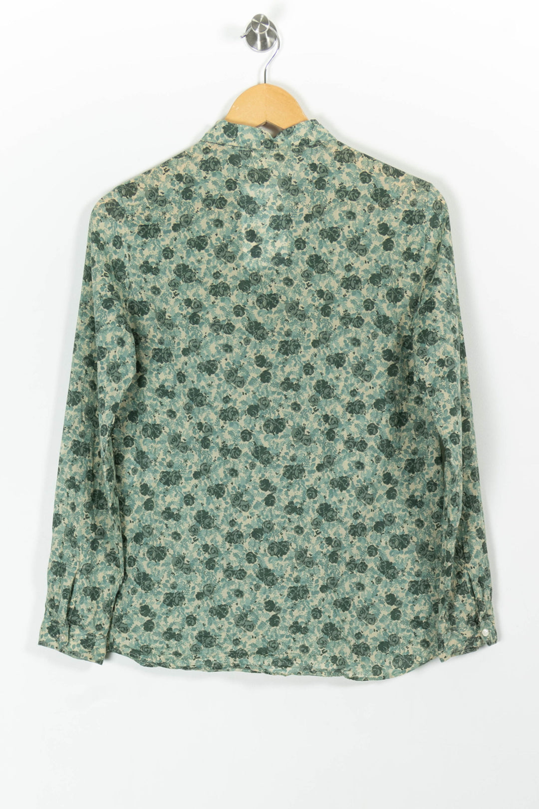 Chemise Fleurie Verte et Beige - Taille XS/34 de la marque Sézane | PARAD99401 - Vendu par Paradigme - Image 4