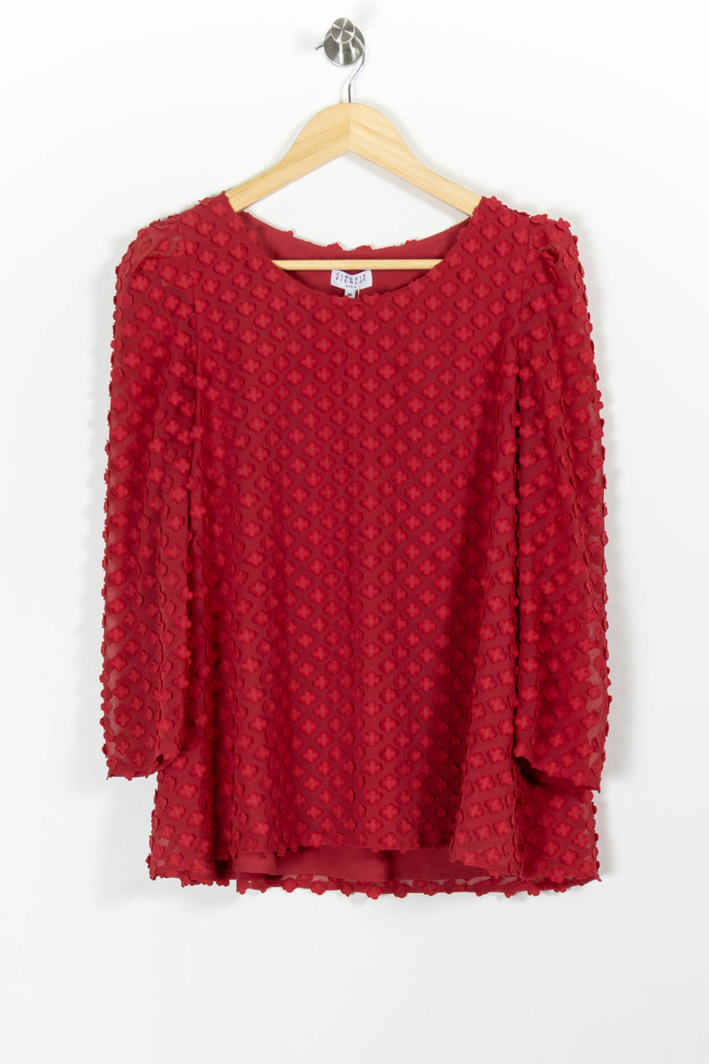 Blouse Rouge - Taille L/40 de la marque Claudie Pierlot | PARAD99403 - Vendu par Paradigme - Image 2