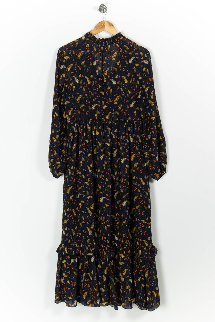 Robe Longue Noire et Jaune - Taille L/40 de la marque Claudie Pierlot | PARAD99404 - Vendu par Paradigme - Image 4