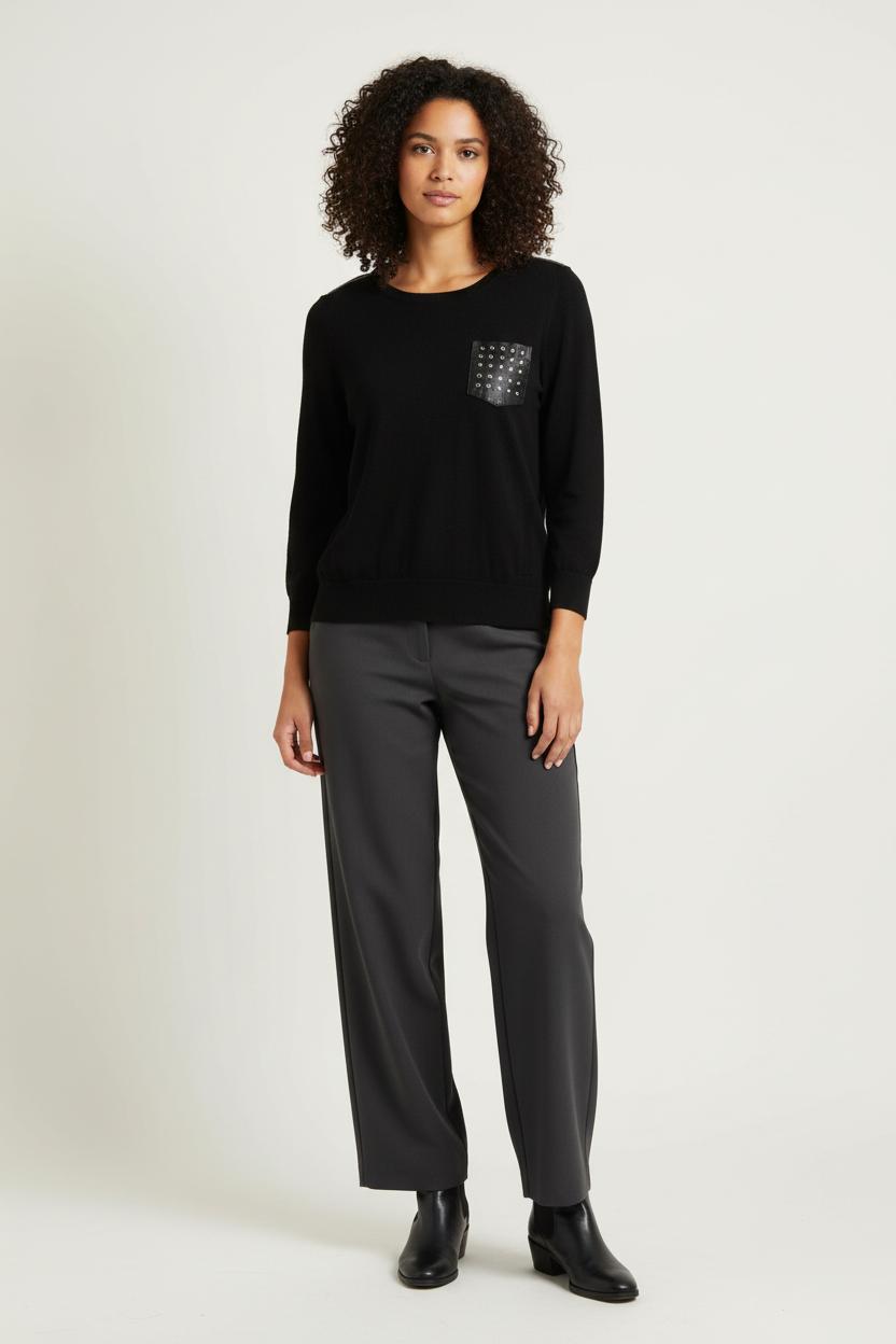 Pull Noir - Taille S/36 de la marque The Kooples | PARAD99418 - Vendu par Paradigme - Image 1