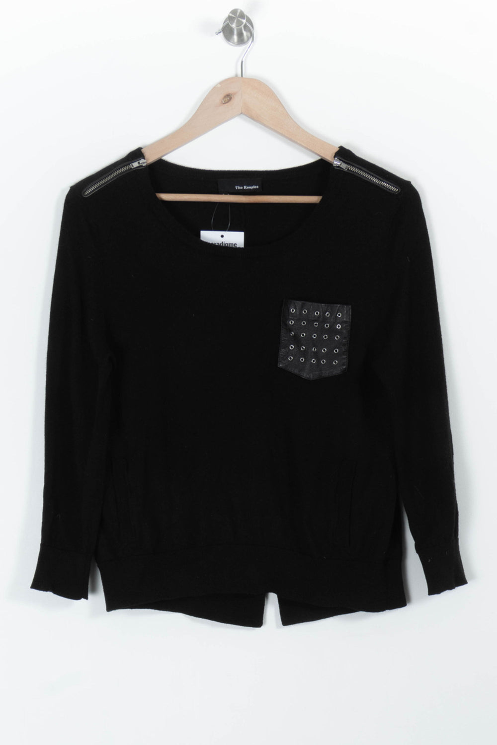 Pull Noir - Taille S/36 de la marque The Kooples | PARAD99418 - Vendu par Paradigme - Image 2