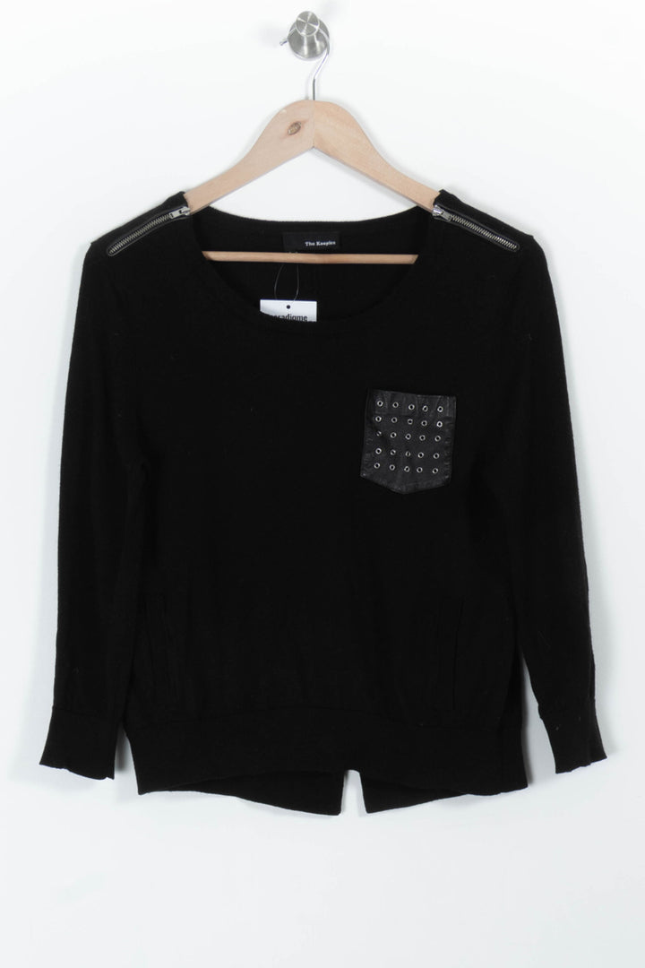 Pull Noir - Taille S/36 de la marque The Kooples | PARAD99418 - Vendu par Paradigme - Image 2