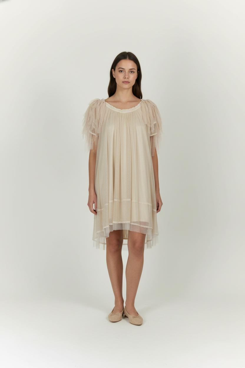 Robe Midi Beige - Taille S/36 de la marque Suncoo | PARAD99422 - Vendu par Paradigme - Image 1