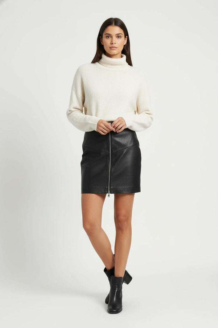 Jupe Zippée Noire - Taille S/36 de la marque The Kooples | PARAD99423 - Vendu par Paradigme - Image 1