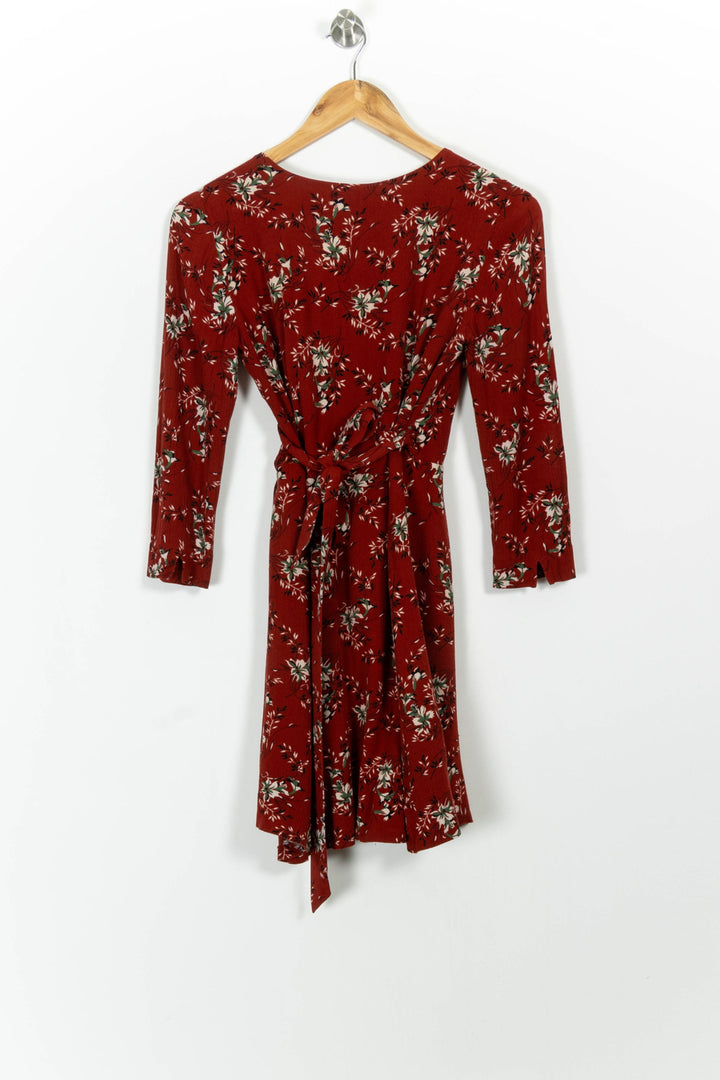 Robe portefeuille bordeaux - Taille XS/34 de la marque Sézane | PARAD99431 - Vendu par Paradigme - Image 4