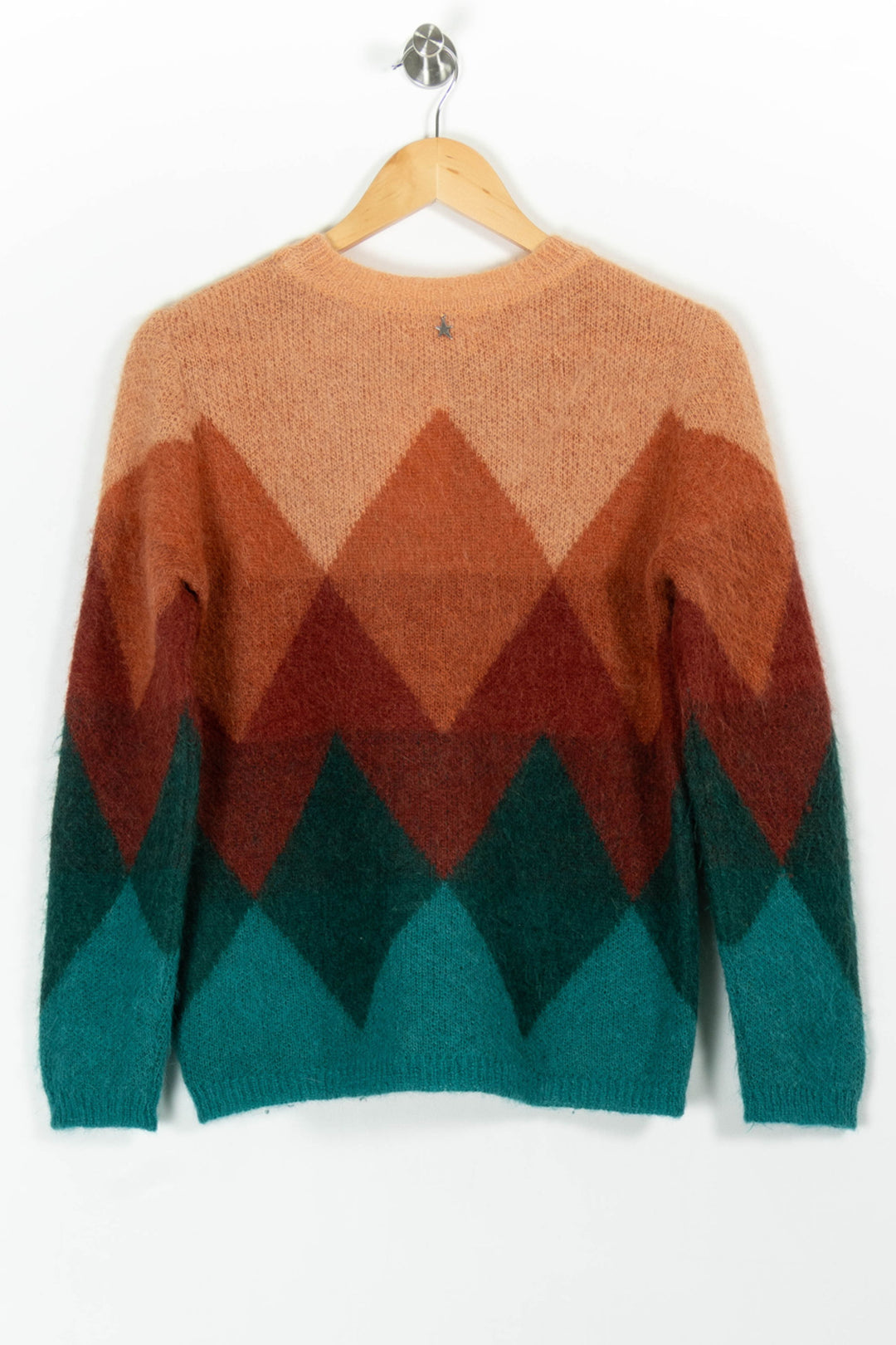 Pull Marron et Vert - Taille S/36 de la marque Sud express | PARAD99433 - Vendu par Paradigme - Image 4