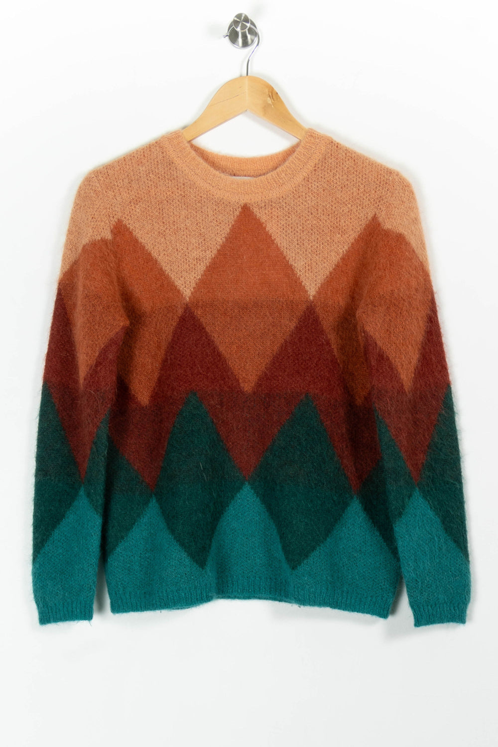 Pull Marron et Vert - Taille S/36 de la marque Sud express | PARAD99433 - Vendu par Paradigme - Image 2