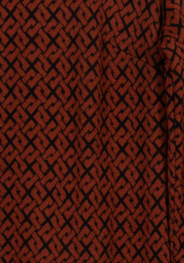 Robe Droite Bordeaux et Noir - Taille S/36 de la marque La Fée Maraboutée | PARAD99439 - Vendu par Paradigme - Image 3