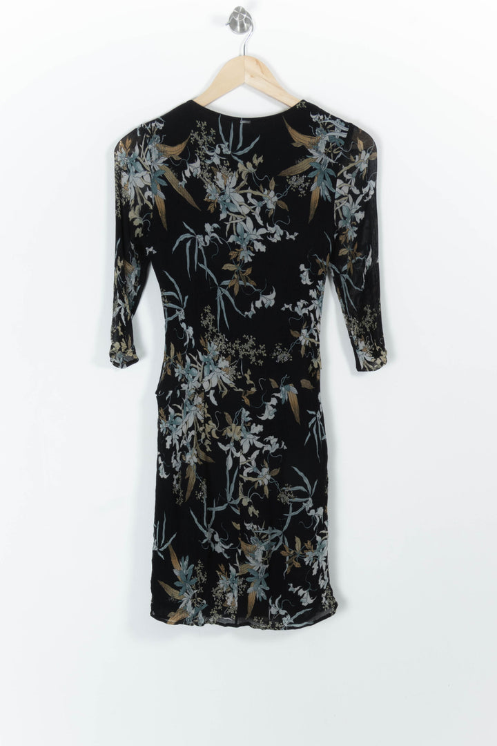 Robe Portefeuille Noire et Beige - Taille S/36 de la marque IKKS | PARAD99445 - Vendu par Paradigme - Image 4