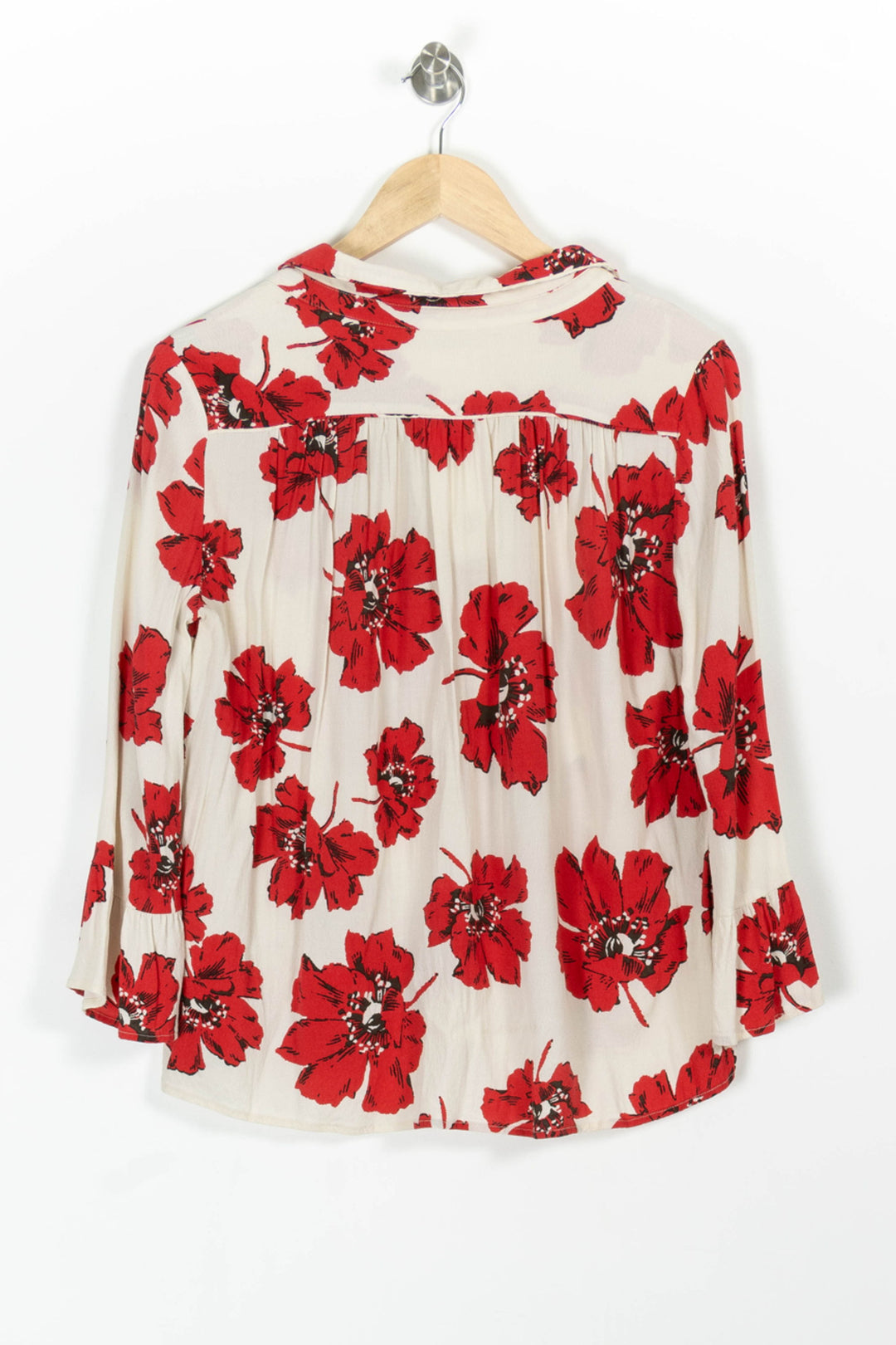 Blouse Écrue et Rouge - Taille XS/34 de la marque ba&sh | PARAD99449 - Vendu par Paradigme - Image 4