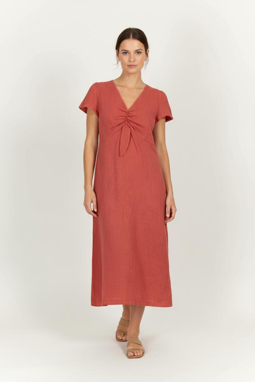 Robe Longue Rouge - Taille L/40 de la marque La Fée Maraboutée | PARAD99451 - Vendu par Paradigme - Image 1