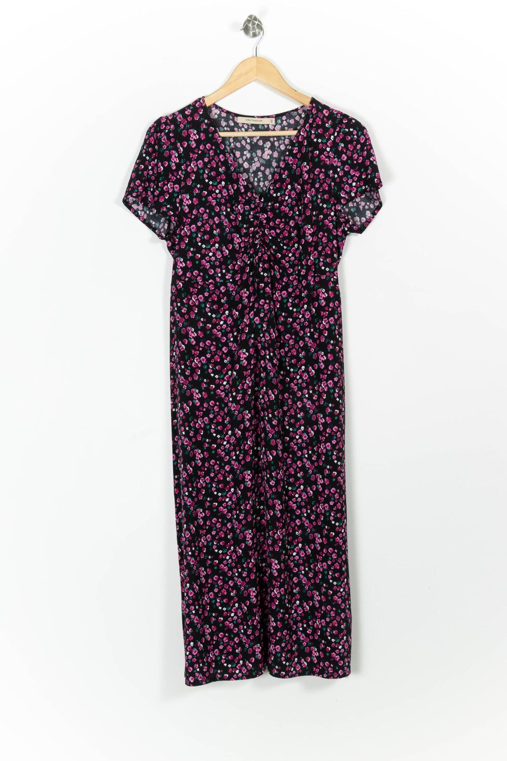 Robe Longue Noire et Rose - Taille L/40 de la marque La Fée Maraboutée | PARAD99457 - Vendu par Paradigme - Image 2