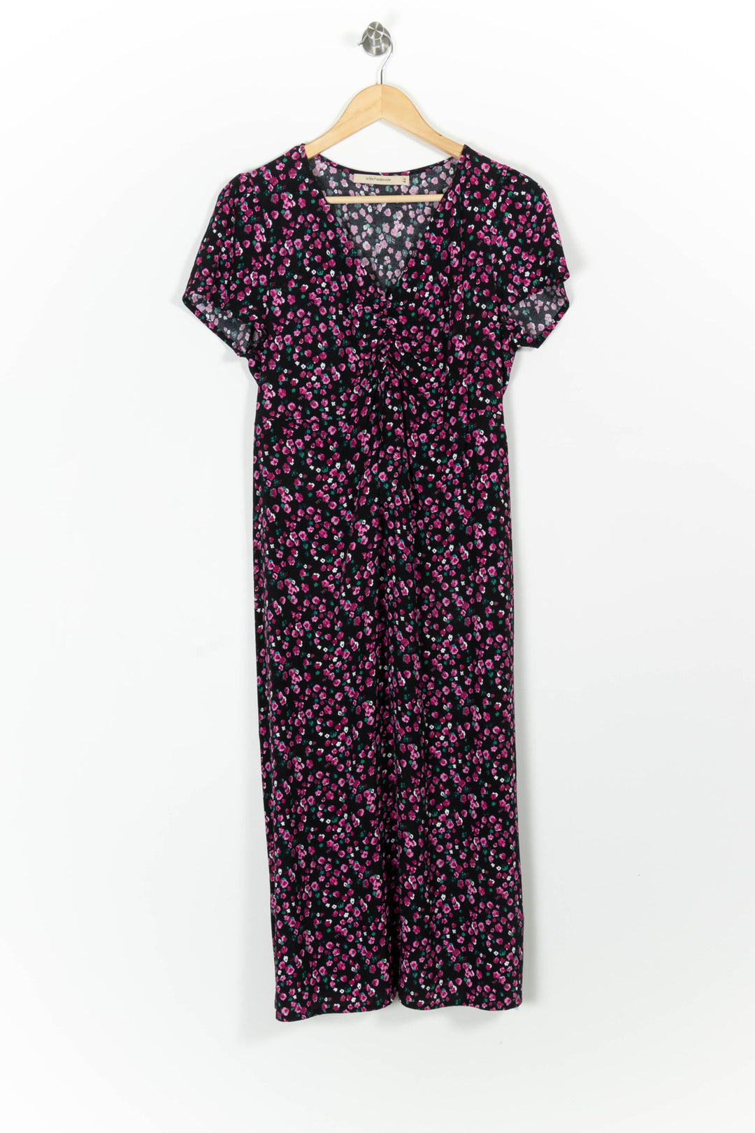 Robe Longue Noire et Rose - Taille L/40 de la marque La Fée Maraboutée | PARAD99457 - Vendu par Paradigme - Image 2