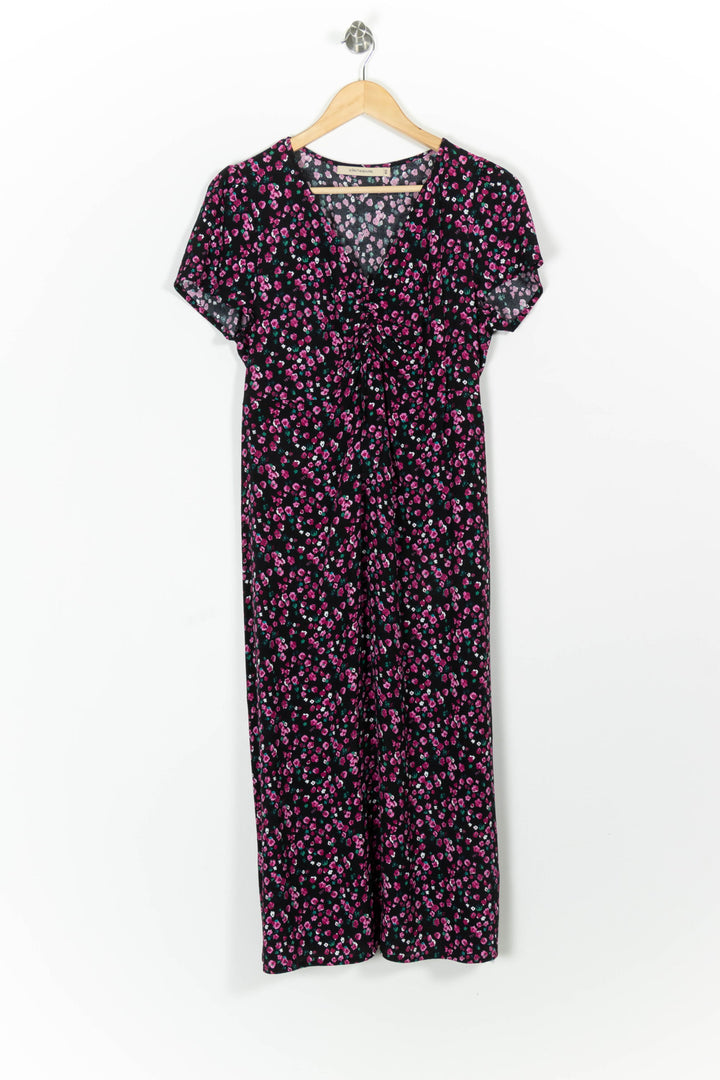 Robe Longue Noire et Rose - Taille L/40 de la marque La Fée Maraboutée | PARAD99457 - Vendu par Paradigme - Image 2