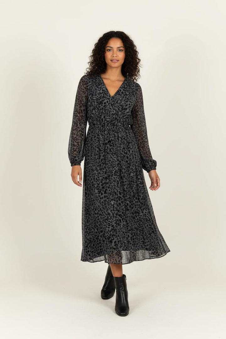 Robe Longue Noire et Grise - Taille S/36 de la marque Maison 123 | PARAD99458 - Vendu par Paradigme - Image 1