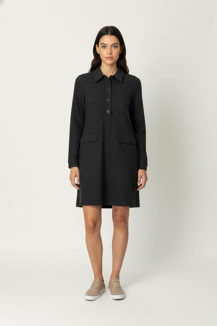 Robe Chemise Grise - Taille M/38 de la marque La Fée Maraboutée | PARAD99459 - Vendu par Paradigme - Image 1