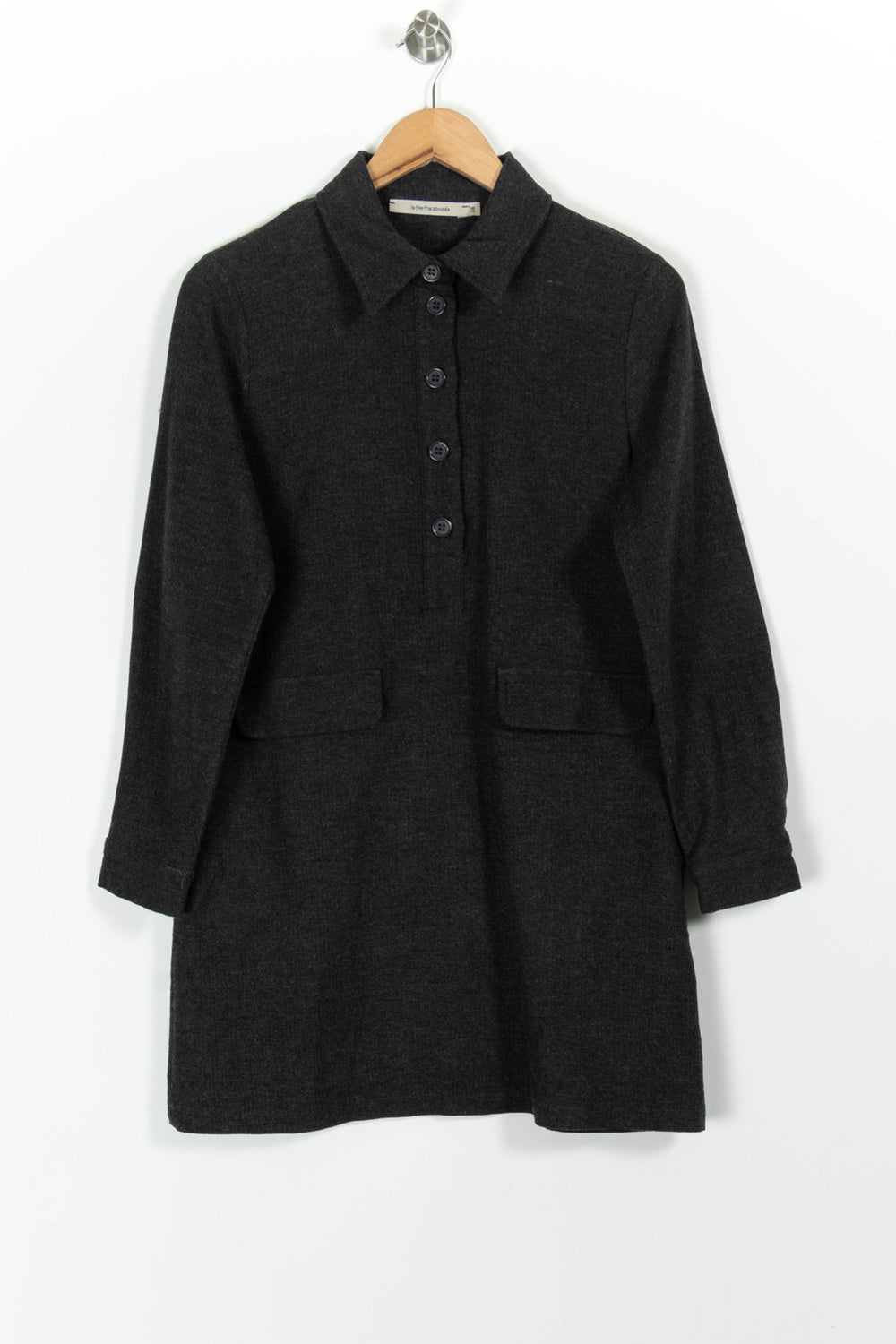Robe Chemise Grise - Taille M/38 de la marque La Fée Maraboutée | PARAD99459 - Vendu par Paradigme - Image 2