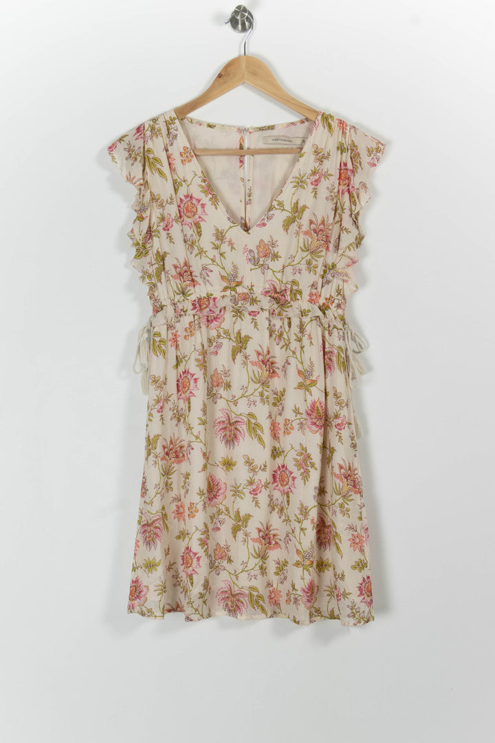 Robe Écrue et Rose - Taille M/38 de la marque La Fée Maraboutée | PARAD99464 - Vendu par Paradigme - Image 2