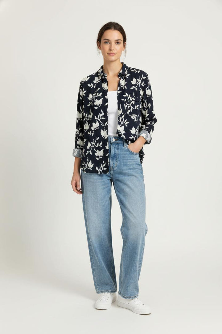 Chemise Bleue et Blanche - Taille L/40 de la marque Ganni | PARAD99470 - Vendu par Paradigme - Image 1