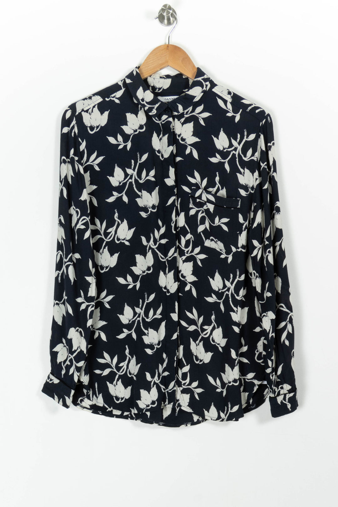 Chemise Bleue et Blanche - Taille L/40 de la marque Ganni | PARAD99470 - Vendu par Paradigme - Image 2