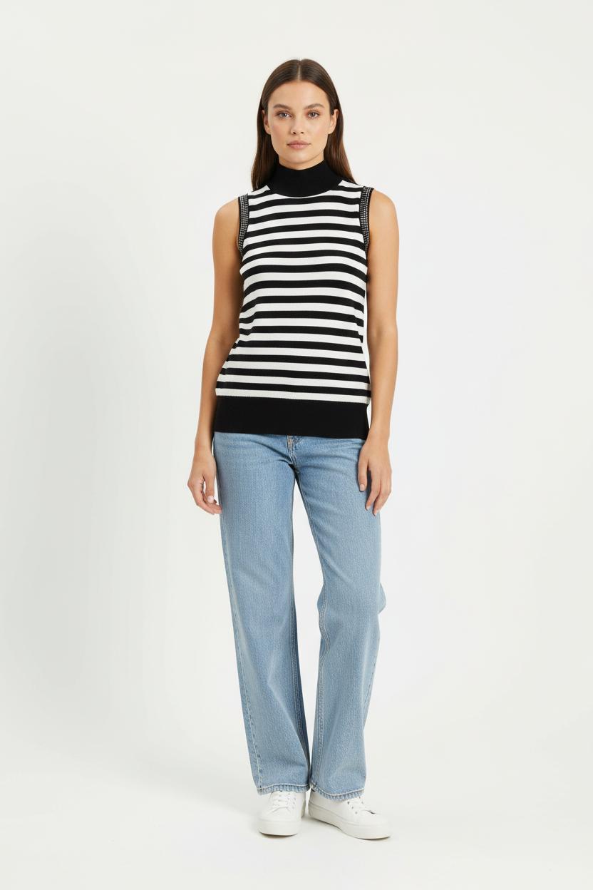 Débardeur Noir et Blanc - Taille XS/34 de la marque Liu Jo | PARAD99471 - Vendu par Paradigme - Image 1