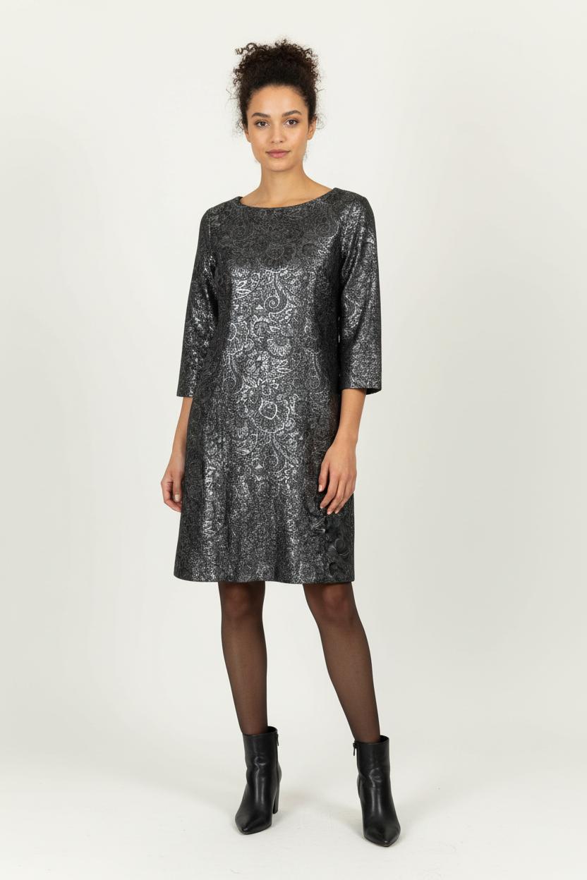 Robe Droite Grise - Taille S/36 de la marque Tara Jarmon | PARAD99472 - Vendu par Paradigme - Image 1