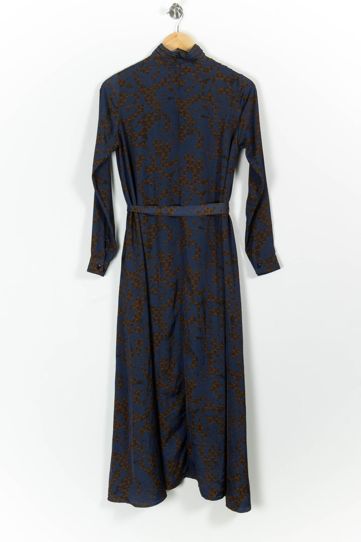 Robe longue bleue et marron - Taille XS/34 de la marque Modetrotter | PARAD99476 - Vendu par Paradigme - Image 4