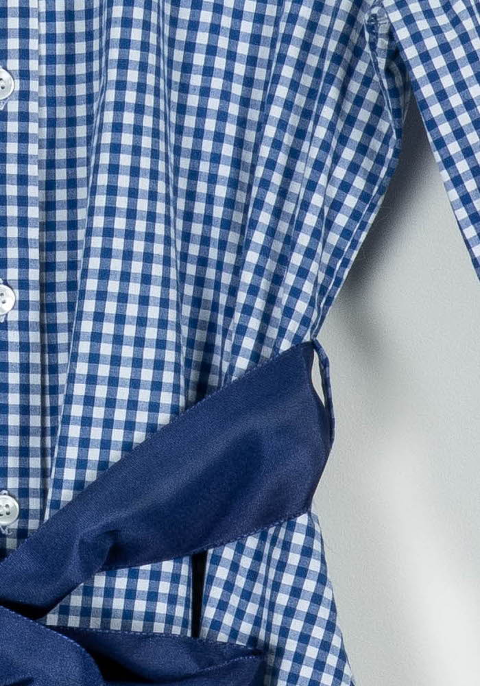 Robe Chemise Bleue et Blanche - Taille M/38 de la marque La Fée Maraboutée | PARAD99479 - Vendu par Paradigme - Image 3