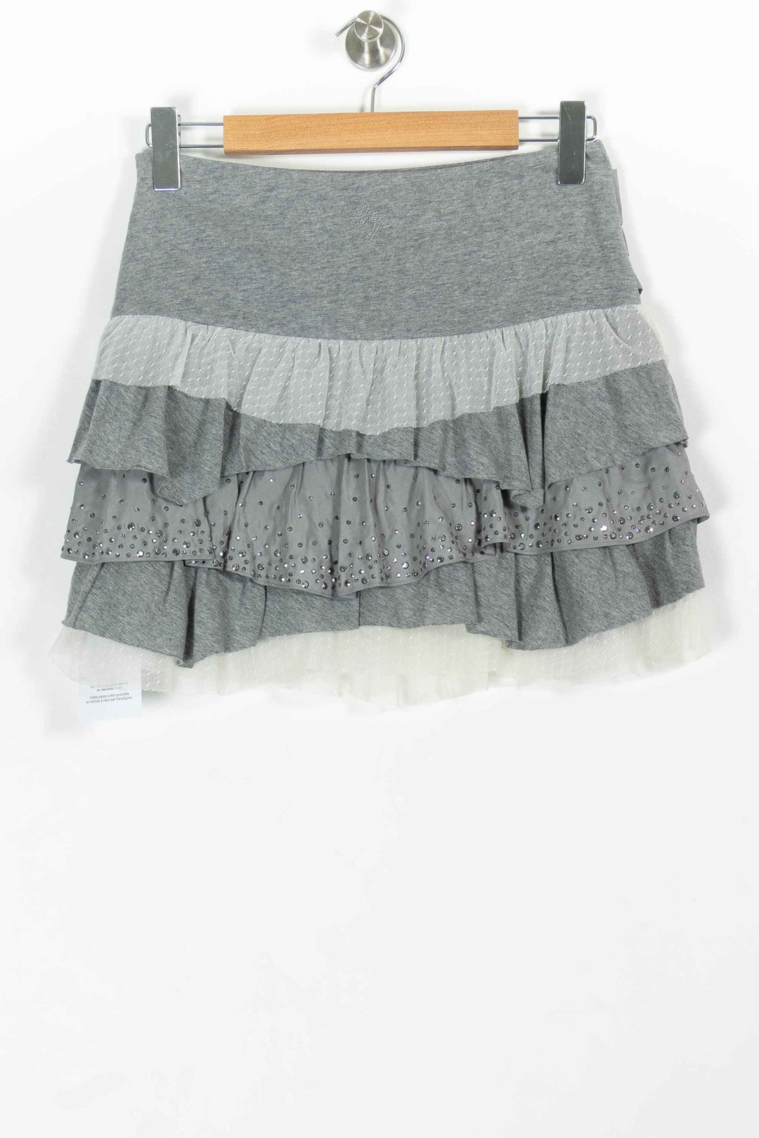 Jupe Volantée Grise et Blanche - Taille XS/34 de la marque Liu Jo | PARAD99480 - Vendu par Paradigme - Image 4